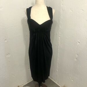 BCBG Maxazira Black V Neck Cocktail Dress‎ Small